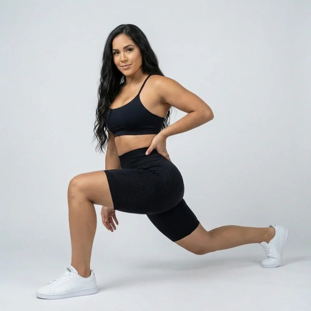 Krótkie legginsy Cellumove 3D – klasyczna czerń