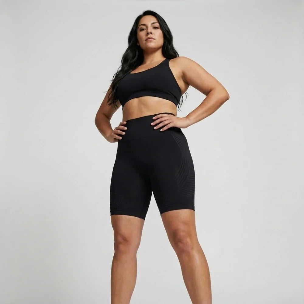 Krótkie legginsy Cellumove 3D – klasyczna czerń