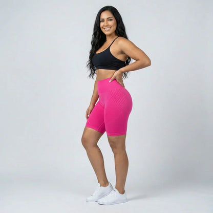 Krótkie legginsy Cellumove 3D – intensywny róż