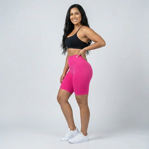 Krótkie legginsy Cellumove 3D – intensywny róż