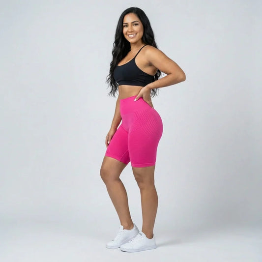 Krótkie legginsy Cellumove 3D – intensywny róż