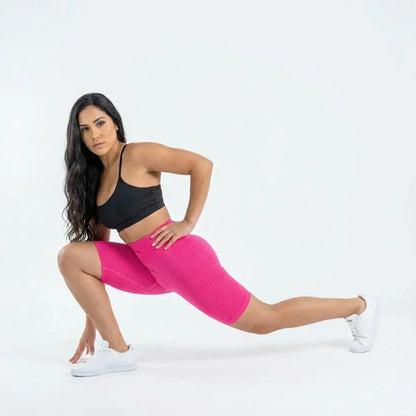 Krótkie legginsy Cellumove 3D – intensywny róż