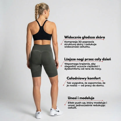 Krótkie legginsy Cellumove 3D – ciemnoszare