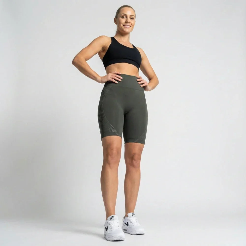 Krótkie legginsy Cellumove 3D – ciemnoszare